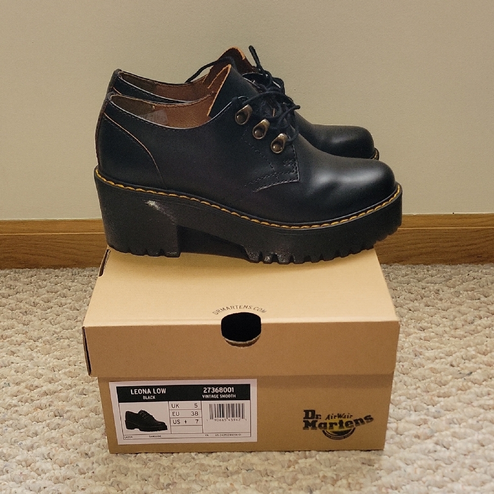 Dr. Martens Black Platform Women's Shoes